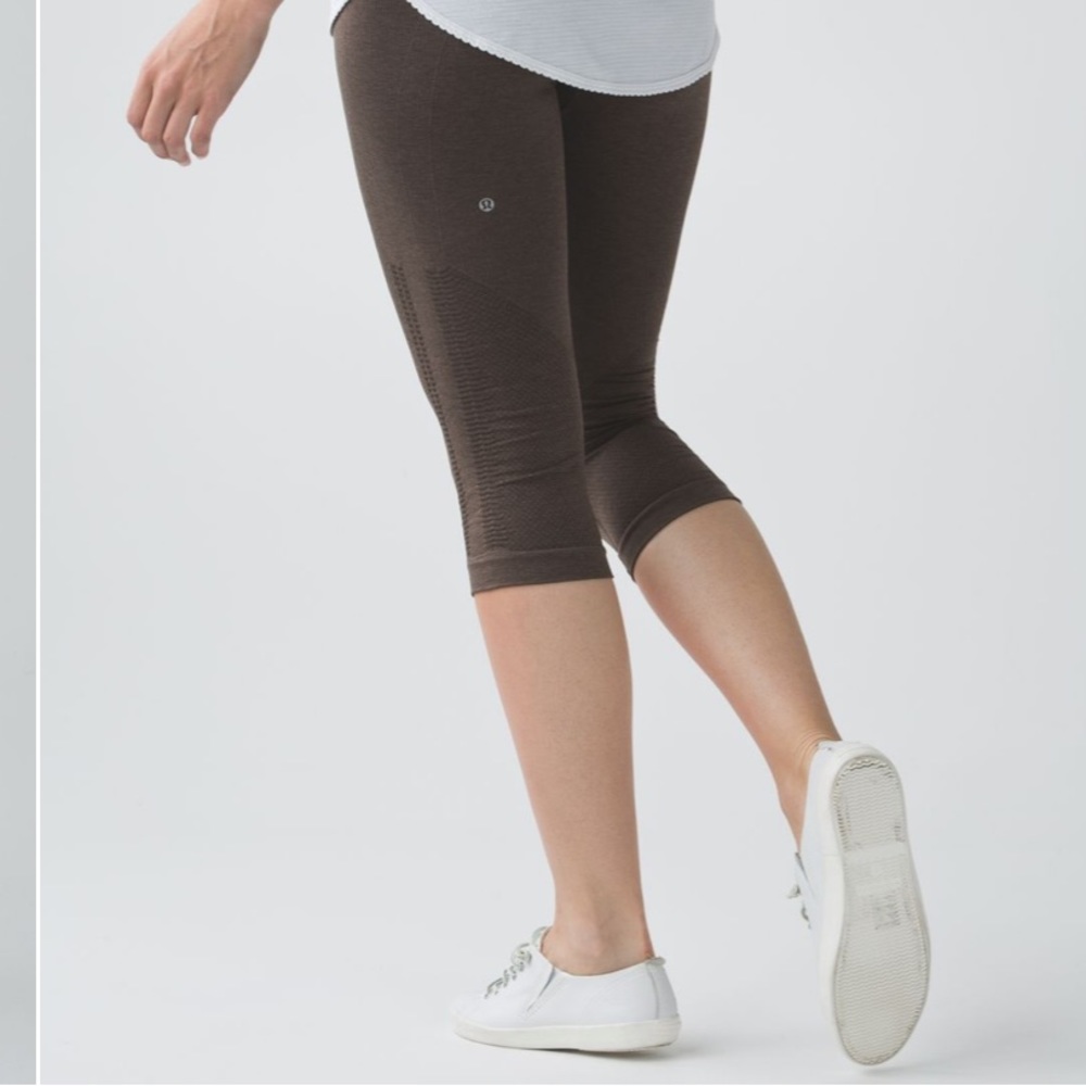 Lululemon In The Flow Brown Leggings